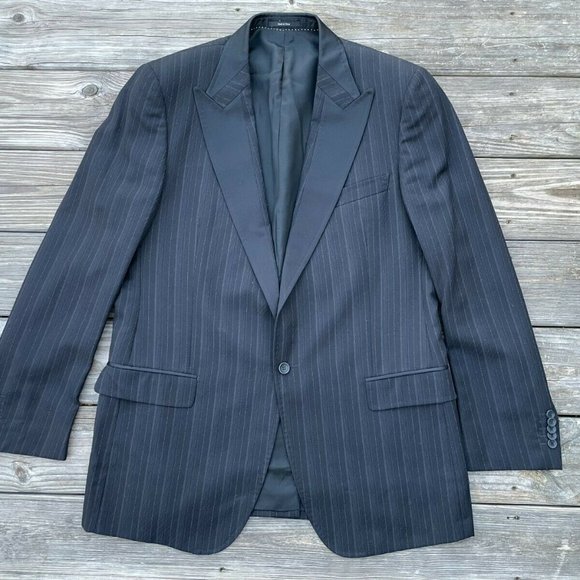 Versace Men Suits Two Piece Blazer Pant 100% Wool Suiting Size 58R Read Descr - Picture 2 of 14